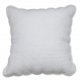 Paloma Quilted Pillow Cover - White